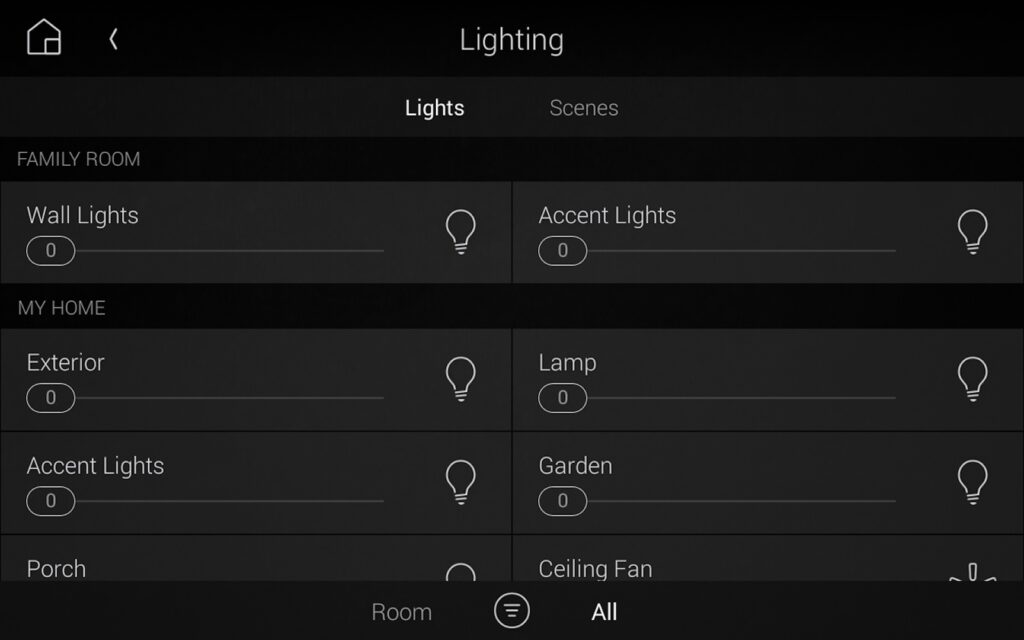 lighting control interface