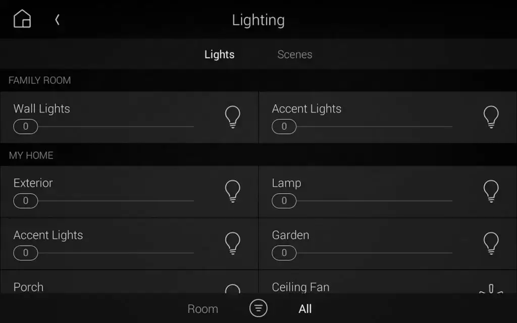 lighting control interface