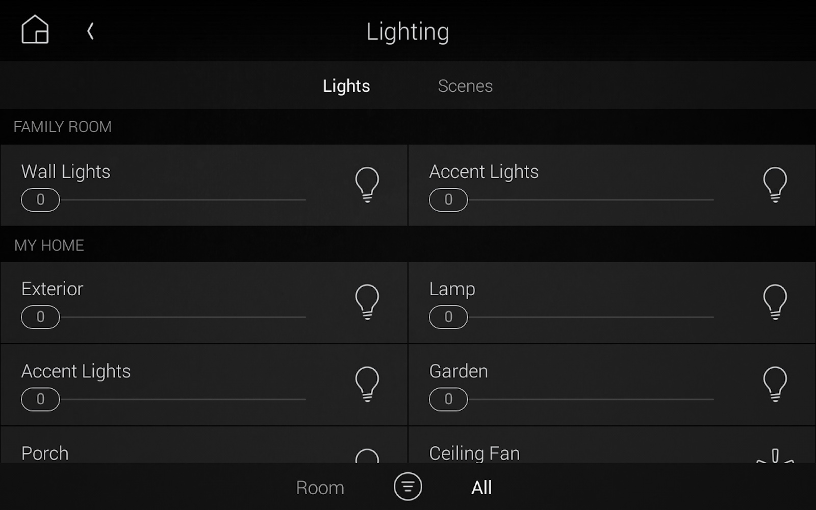 lighting control interface