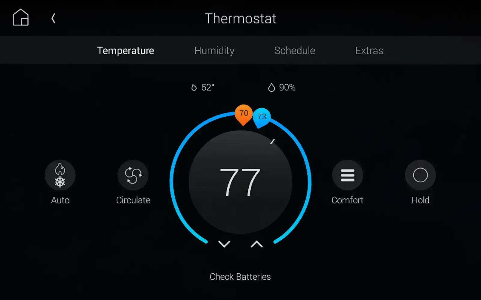 climate control screen