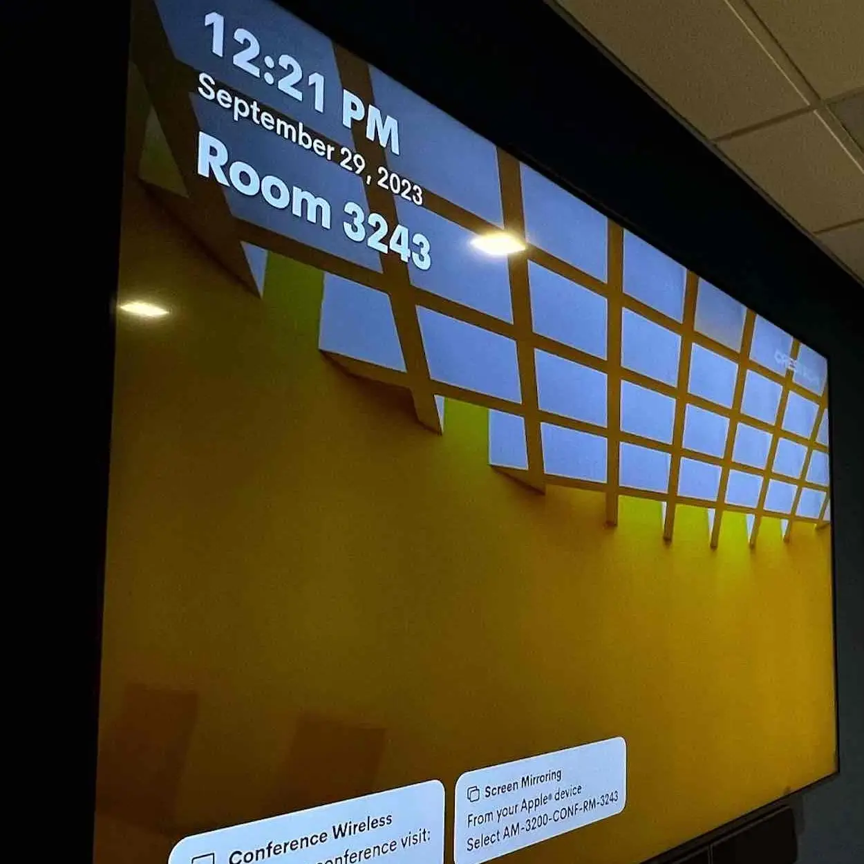 large conference room screens