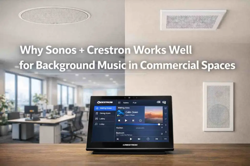 crestron and sonos in office